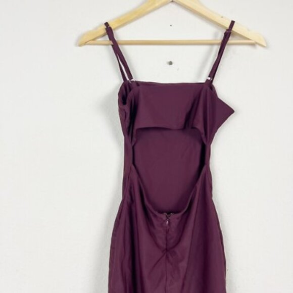 Tiger Mist Solange Open Back Cutout Mini Dress Size XS Purple Plum - Picture 3 of 3